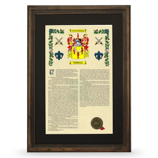 Chabbeaux Deluxe Armorial Framed - Brown