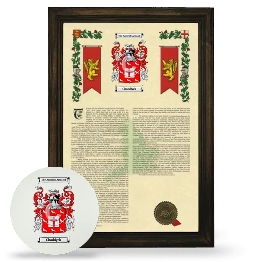 Chaddyck Framed Armorial History and Mouse Pad - Brown