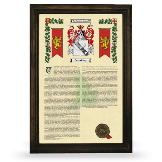 Catswithay Armorial History Framed - Brown