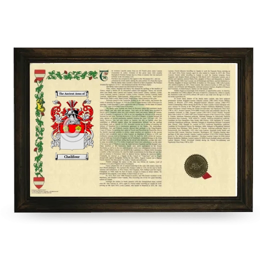 Chalifour Armorial Landscape Framed - Brown