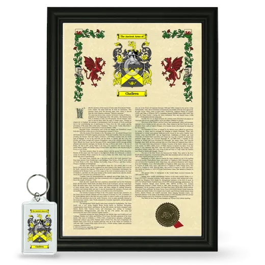 Challeen Framed Armorial History and Keychain - Black