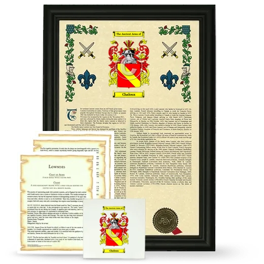 Chaloux Framed Armorial, Symbolism and Large Tile - Black