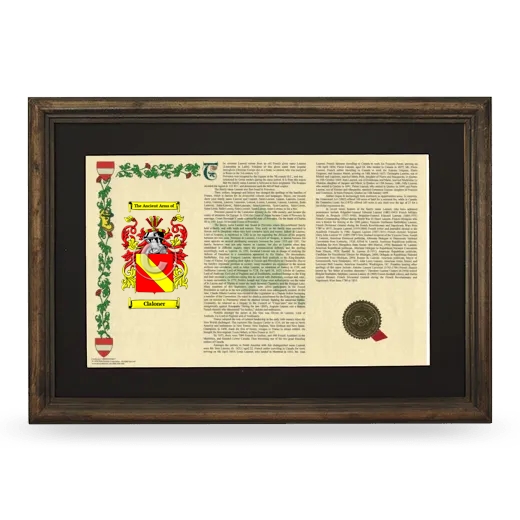 Claloner Deluxe Armorial Landscape Framed - Brown