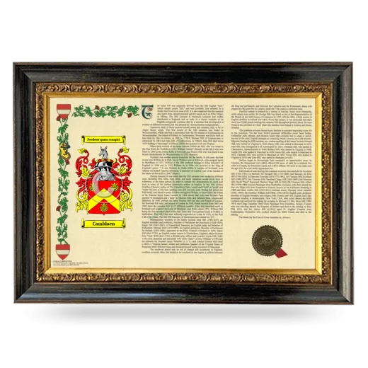 Camblaen Armorial Landscape Framed - Heirloom