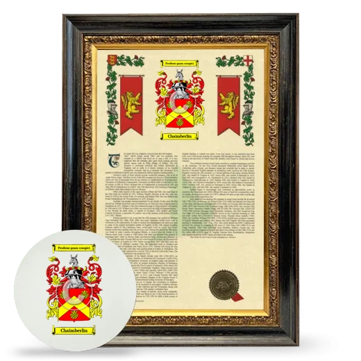 Chaimberlin Framed Armorial History and Mouse Pad - Heirloom