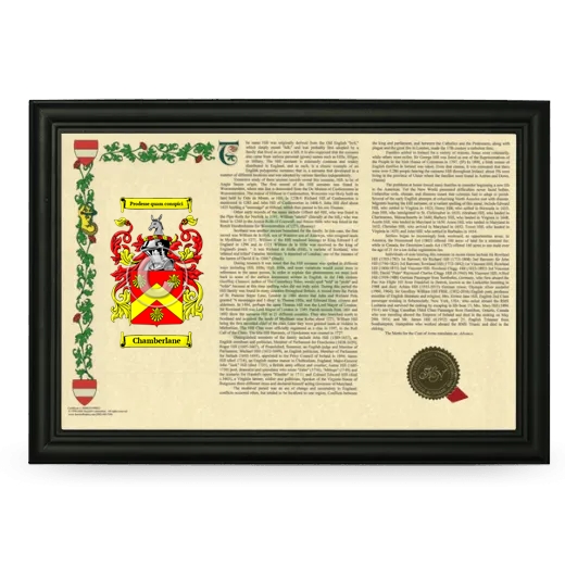 Chamberlane Armorial Landscape Framed - Black