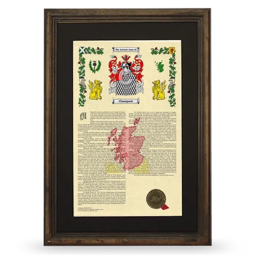 Champant Deluxe Armorial Framed - Brown