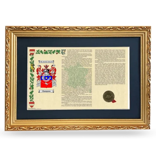 Champoux Deluxe Armorial Landscape Framed - Gold