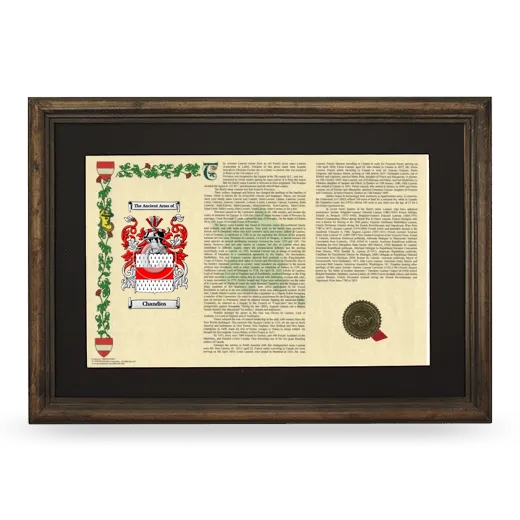 Chandios Deluxe Armorial Landscape Framed - Brown