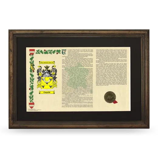 Chapelié Deluxe Armorial Landscape Framed - Brown