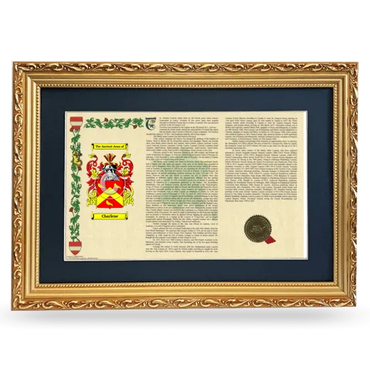 Charlene Deluxe Armorial Landscape Framed - Gold