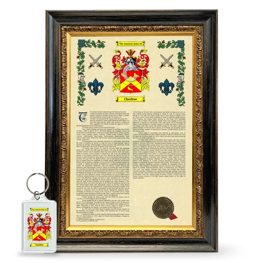 Charlene Framed Armorial History and Keychain - Heirloom