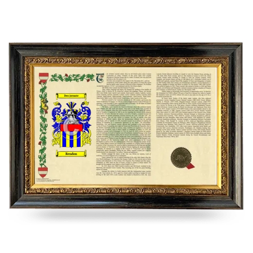 Rendon Armorial Landscape Framed - Heirloom