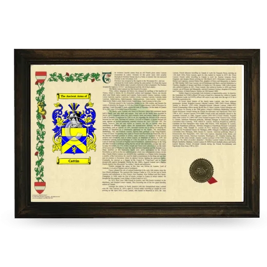 Cattin Armorial Landscape Framed - Brown