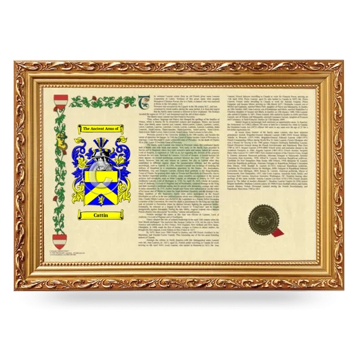 Cattin Armorial Landscape Framed - Gold