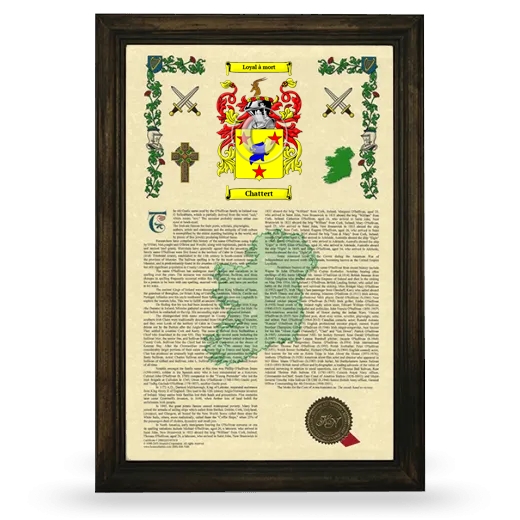 Chattert Armorial History Framed - Brown