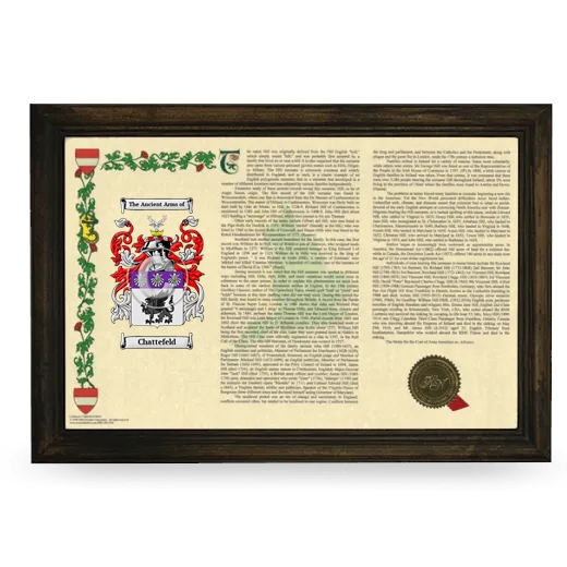 Chattefeld Armorial Landscape Framed - Brown