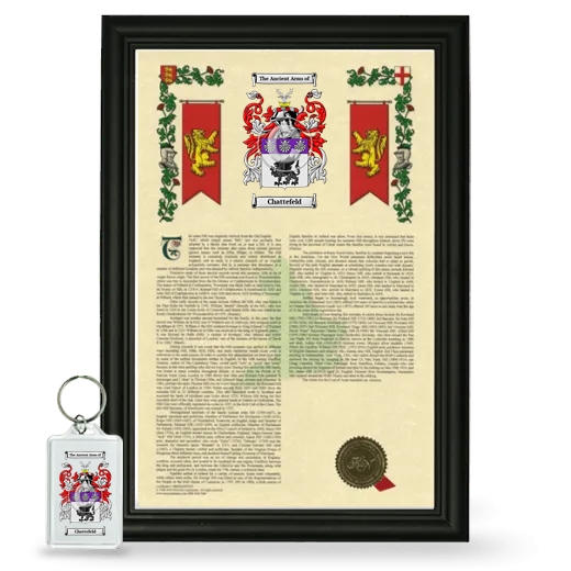 Chattefeld Framed Armorial History and Keychain - Black