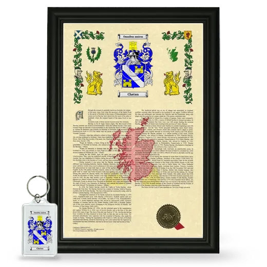 Chatan Framed Armorial History and Keychain - Black