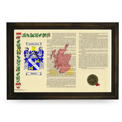 Shattoe Armorial Landscape Framed - Brown