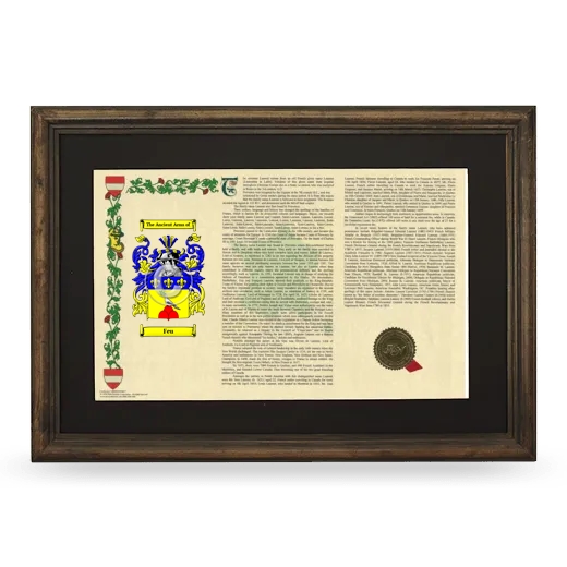 Feu Deluxe Armorial Landscape Framed - Brown