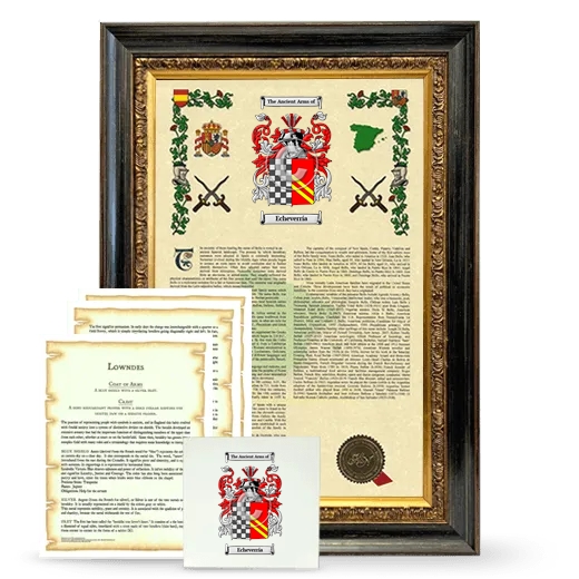 Echeverría Framed Armorial, Symbolism and Large Tile - Heirloom