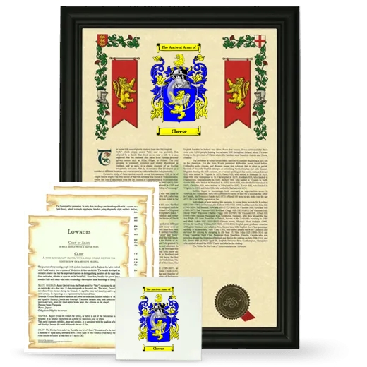 Cheese Framed Armorial, Symbolism and Large Tile - Black