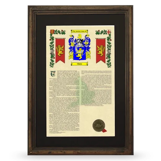 Chess Deluxe Armorial Framed - Brown