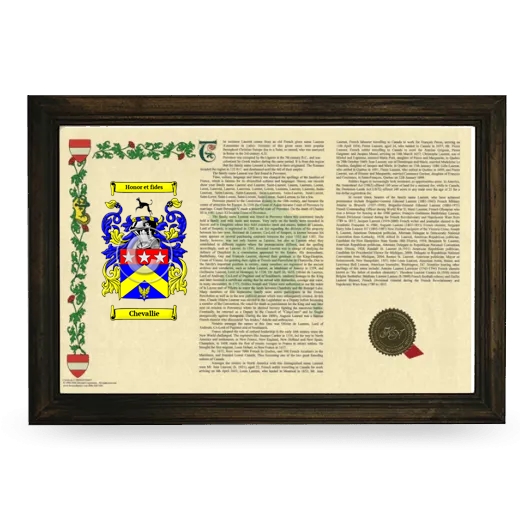 Chevallie Armorial Landscape Framed - Brown