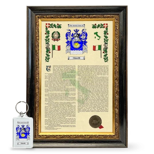 Chiarelli Framed Armorial History and Keychain - Heirloom