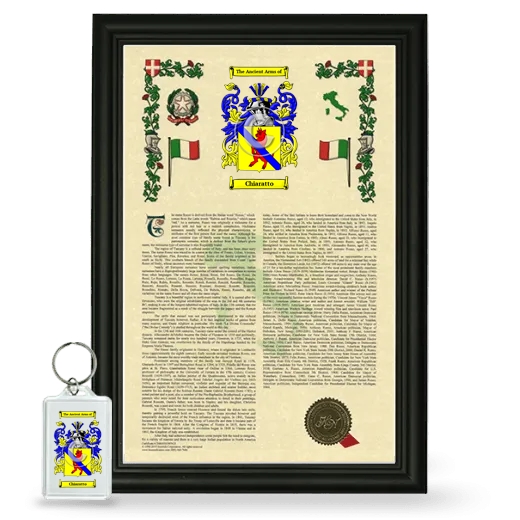 Chiaratto Framed Armorial History and Keychain - Black