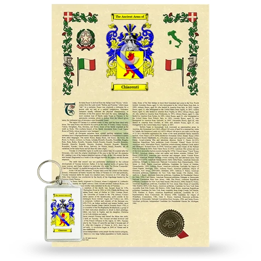Chiarenti Armorial History and Keychain Package