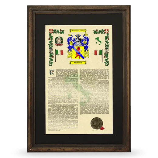 Chiarotti Deluxe Armorial Framed - Brown