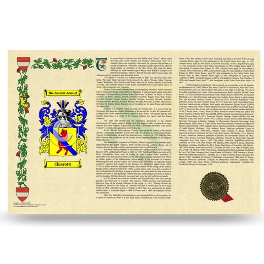 Chiarotti Armorial History Landscape Style