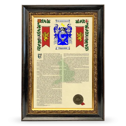 Chippendale Armorial History Framed - Heirloom