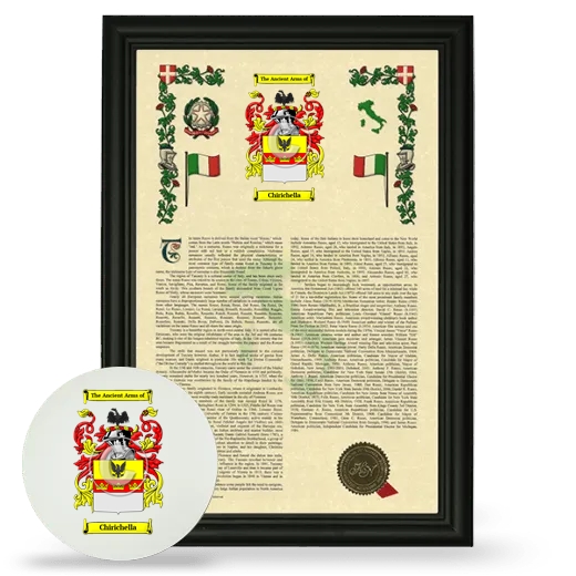 Chirichella Framed Armorial History and Mouse Pad - Black