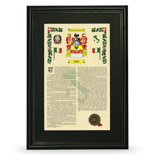 Quilici Deluxe Armorial Framed - Black