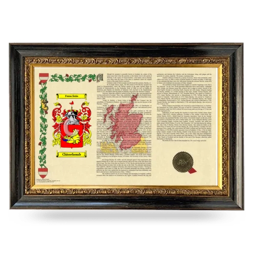 Chissehomb Armorial Landscape Framed - Heirloom