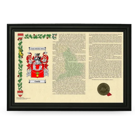 Cumly Armorial Landscape Framed - Black