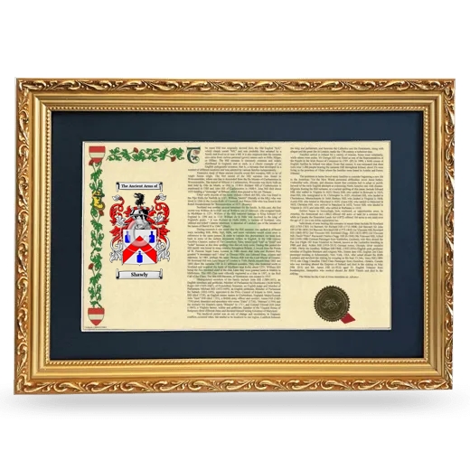 Shawly Deluxe Armorial Landscape Framed - Gold