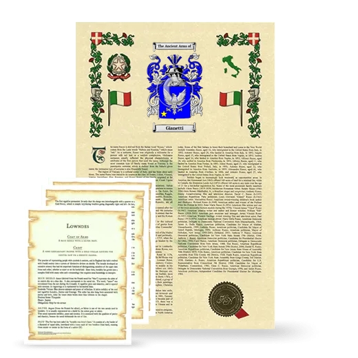 Gianetti Armorial History and Symbolism package