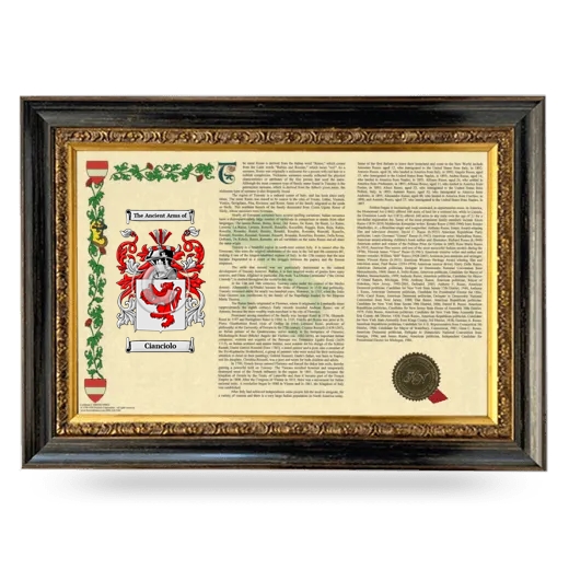 Cianciolo Armorial Landscape Framed - Heirloom