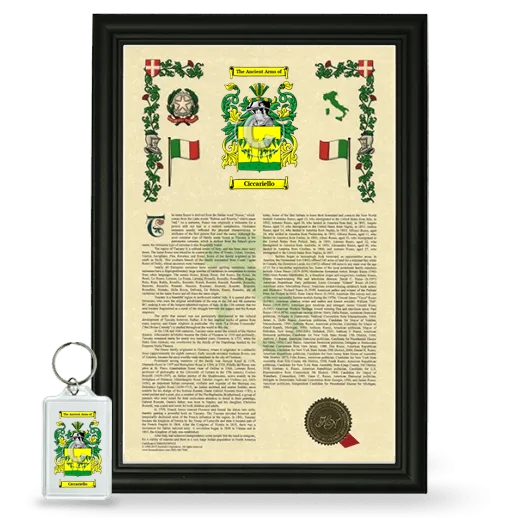 Ciccariello Framed Armorial History and Keychain - Black