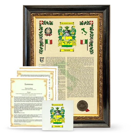 Ciccarini Framed Armorial, Symbolism and Large Tile - Heirloom