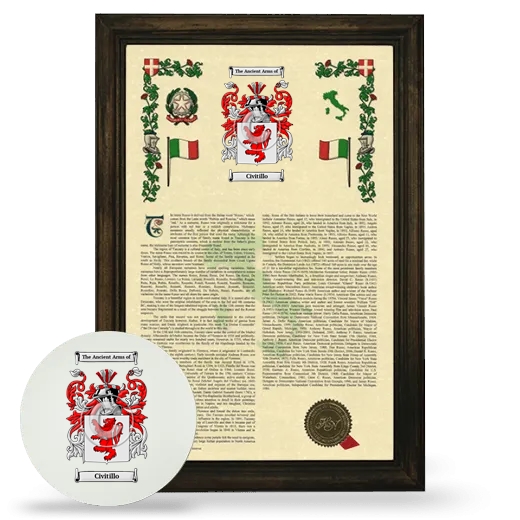 Civitillo Framed Armorial History and Mouse Pad - Brown