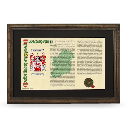 O'Klancys Deluxe Armorial Landscape Framed - Brown