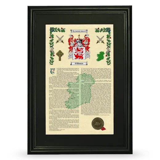 O'Klancys Deluxe Armorial Framed - Black