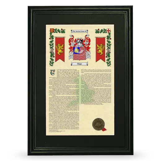 Claps Deluxe Armorial Framed - Black