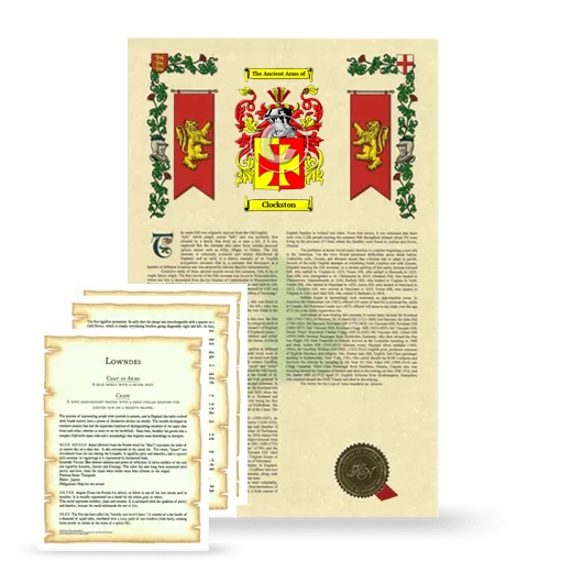 Clockston Armorial History and Symbolism package