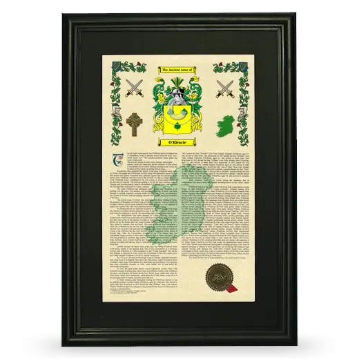 O'Klearie Deluxe Armorial Framed - Black